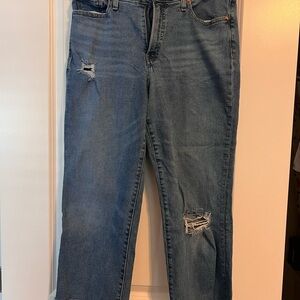 Old Navy High-Rise O.G. Loose Ankle Blue Jeans